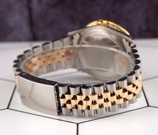 Rolex Men's Datejust 36mm YG & Steel ICED 2.25ct Diamonds Red Dial Watch 6