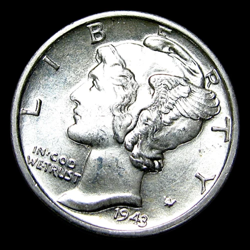 1943-D Mercury Dime Silver ---- Gem BU FB Condition Stunning Coin ---- #571Z