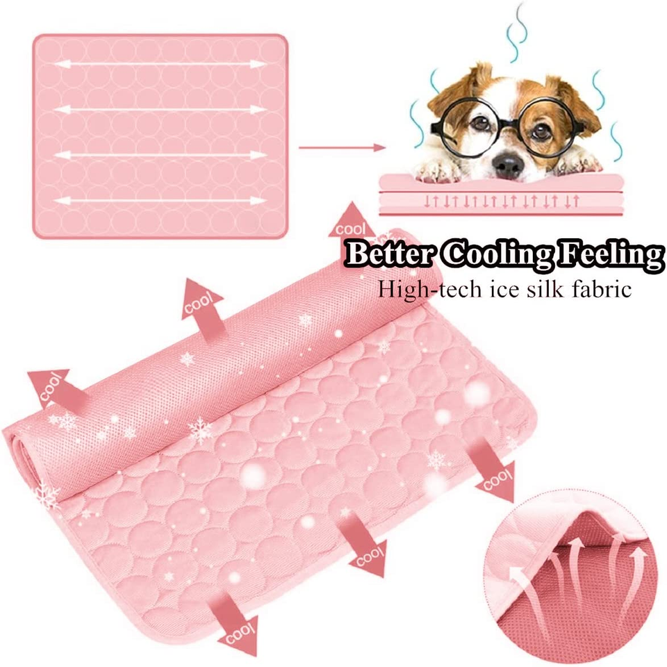 Dog Self Cooling Mat Pet Washable Summer Pads Blanket Hot Weather