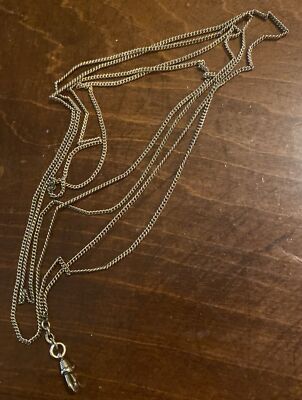 30  Antique Pendant Watch Chain AM Charnier Gold-Filled Rolled Gold? Swivel Hook