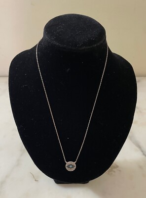 Collana Argento 925 Nazar Occhio Medusa Portafortuna Lunghezza 43