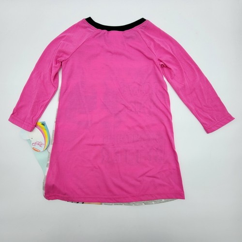 Jojo Girls Sleepwear 4 Nightgown Pajama Sleep Shirt Pink Bow Striped Lightweight - Picture 2 of 16