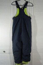Amazon Essentials Youth Unisex Navy Lime Green Bib Ski Pants Sz XL