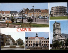 CARVIN (62) RENAULT R5 & 4L aux COMMERCES & MONUMENT aux MORTS
