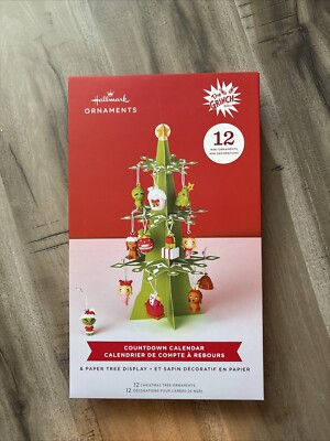 Hallmark Dr. Seuss's How Grinch Stole Christmas Paper Tree w/ 13 Ornaments NEW!