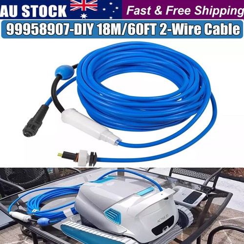 99958907-DIY 18M/60FT Blue 2-Wire Cable with Swivel for Dolphin Active 20, S200