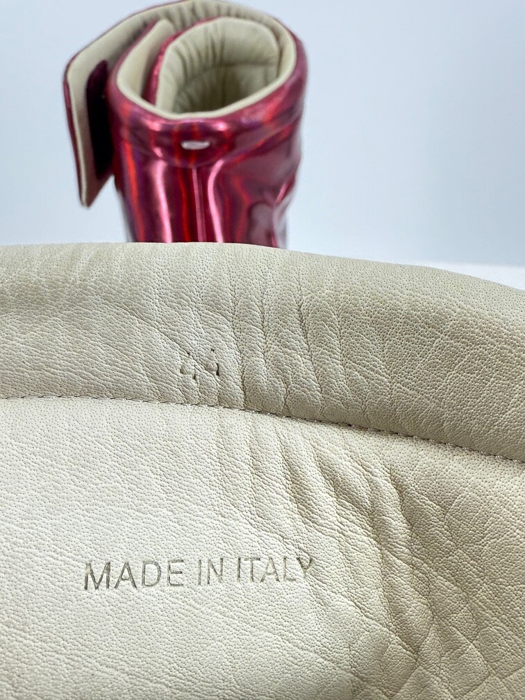 Maison Margiela　　made in italy MM6 Maison Margiela Green Space Dyed Rib Knit Slit Detail