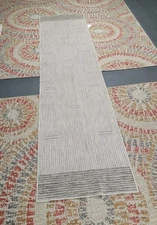 Ruggable 2.5x10 Runner No Pad Neutral Striped Traditional Rug