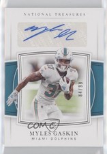 2019 Panini National Treasures Rookie Signatures 84/99 Myles Gaskin Auto 3c4