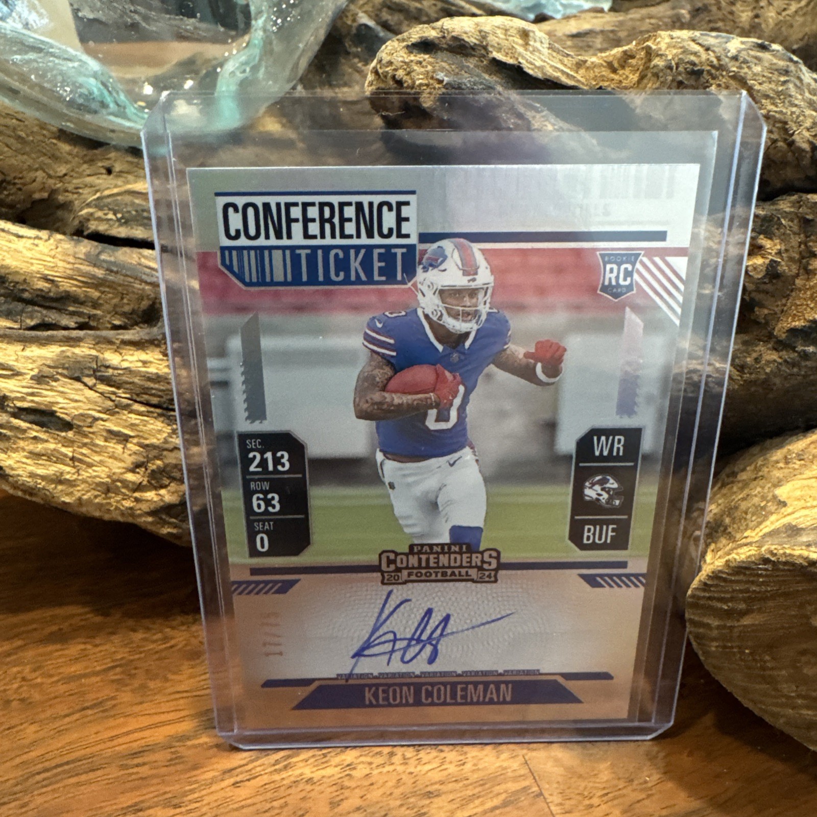 2024 Panini Contenders Keon Coleman Conference Ticket Auto /75 Variation RC