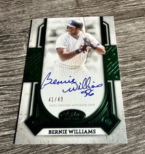 Bernie Williams Prime Performers Auto /49 Green Foil NYY SP Very Rare!