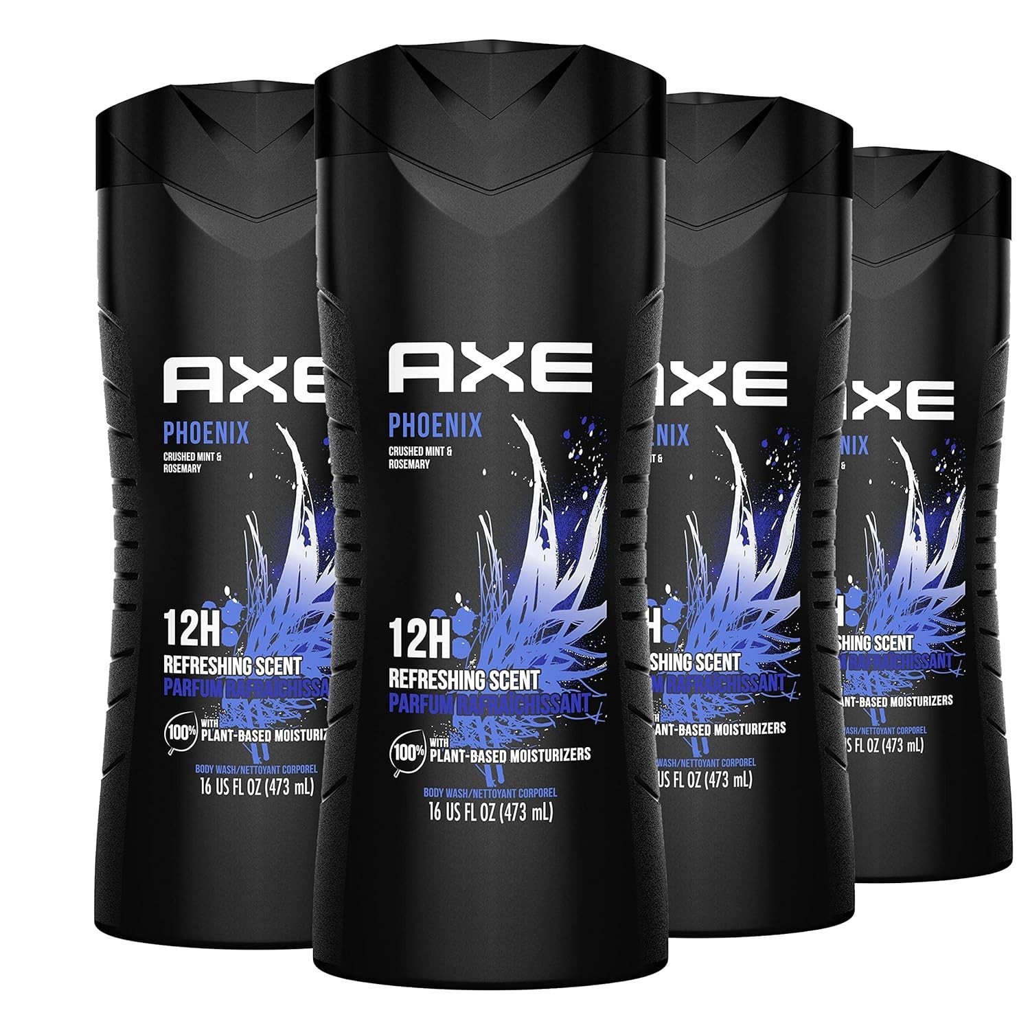 AXE Body Wash Charge and Hydrate Sports Blast Energizing Citrus Scent (4 Pack )