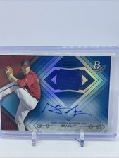 Archie Bradley 2014 Bowman Platinum Blue Refractor Auto 081/199 Relic #AR-AB
