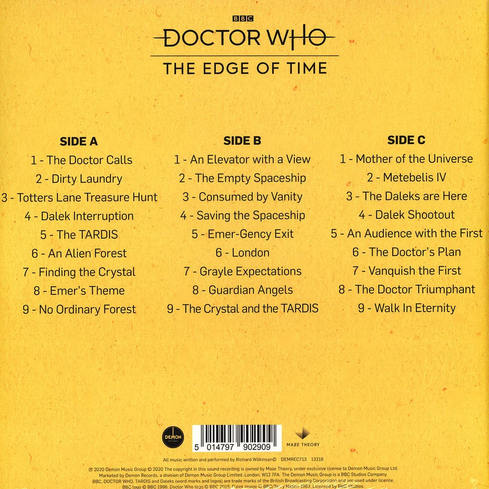 Doctor Who - The Edge Of Time Soundtrack Red & Purple  (2021 - UK - Original) - Bild 3 von 3