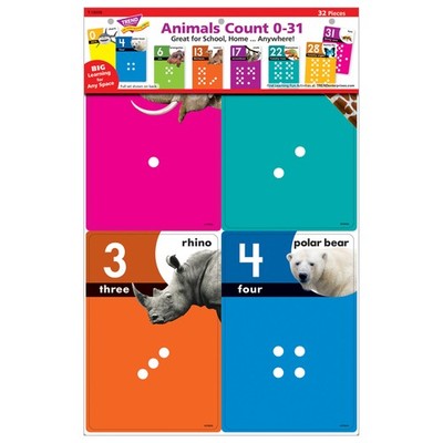 Trend Animals Count 0-31 Learning Set with Numbered Counting Cards (t19008)
