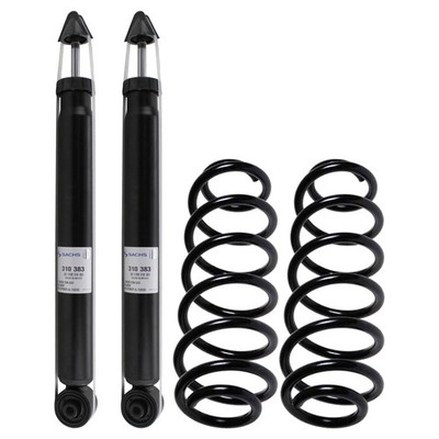 Sachs Rear Shock Absorbers & Lesjofors Coil Spring Kit for VW Jetta FWD Sedan