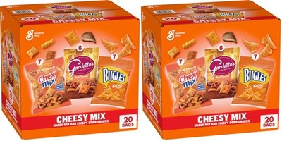 Cheesy Snack Variety Pack - Cheddar Chex Mix, Nacho Bugles, Aged Cheddar Gardett
