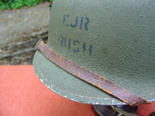 WWII M1 Helmet Schlueter Fixed Bale USN Named Westinghouse Liner UC Liner Strap