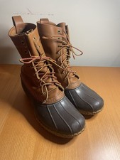 Vintage LL Bean Boots Womens Size 8M USA Leather 7" Tall Maine Hunting Shoe Duck