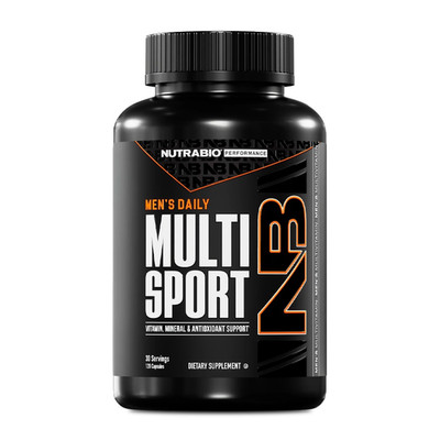 NutraBio - MULTI SPORT Men s Formula - Health & Energy Multivitamin-120 Capsules