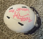 ARI LEHMAN SIGNED AUTO WHITE MINI HELMET F*** CANCER JASON 1 BGS AUTOGRAPHED D — photo 1