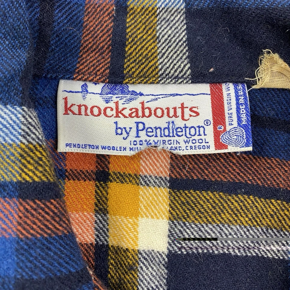 Chaqueta vintage Knockabouts by Pendleton para mujer ¿mediana? Botón delantero de lana azul Foto 4 de 4