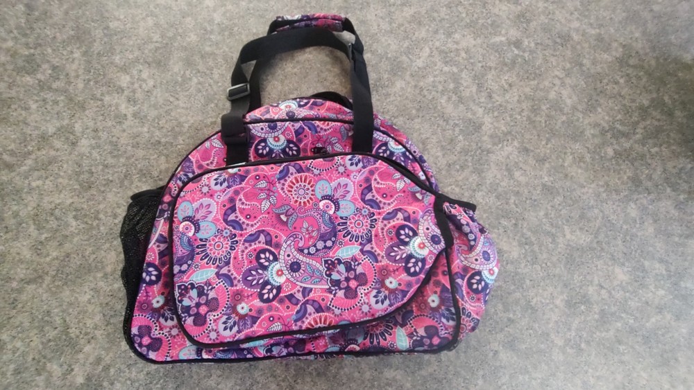 Pickleball Bag for Women Beautiful Pink & Purple Paisley. Excellent Condition!