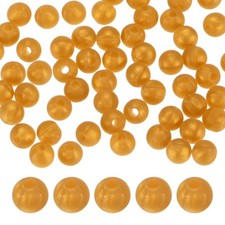 50-Pack Silicone Beads 6mm for DIY Crafts/Bracelet Gold 