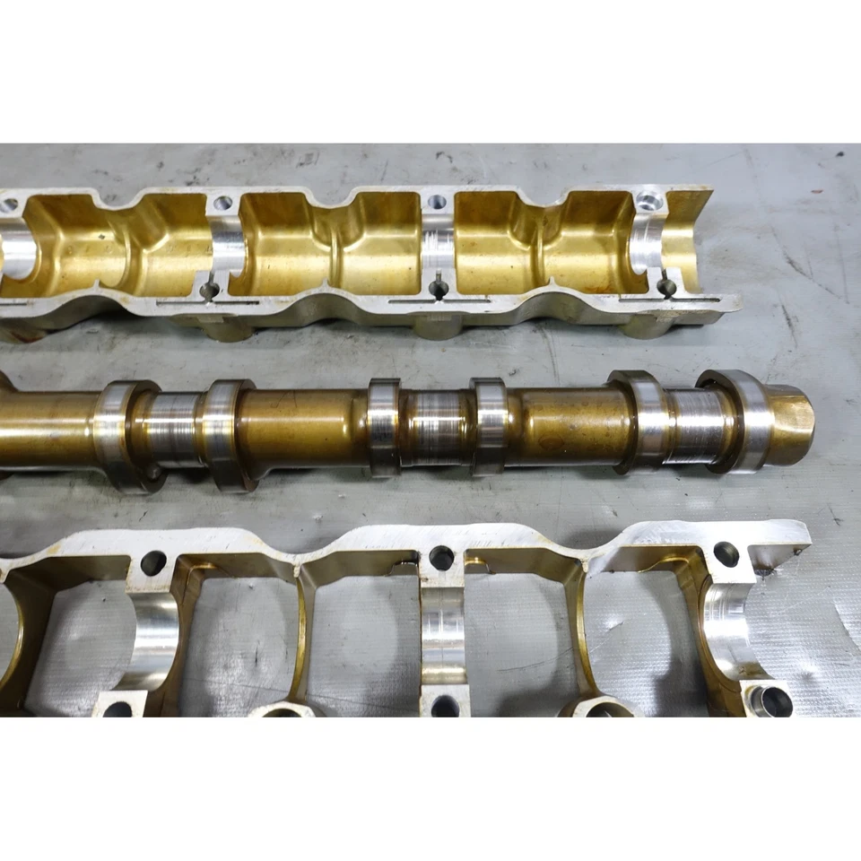 Árbol de levas de escape de 6 cilindros BMW N52 N51 2006-2013 dañado con bandeja de estante de cojinete OEM Foto 4 de 4