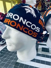 BRONCOS SCRUB CAP NURSE DOCTOR SURGICAL ANESTHESIA TECH HAT UNISEX FOOTBALL NFL