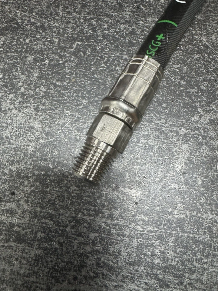 1/4” x 74.5” 2-Wire Hydraulic Hose Assembly with (Stainless) 1/4 MALE Pipe NPT - Image 3 of 4