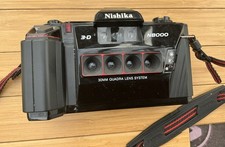 Nishika N8000 3D 35mm Stereo Quadrascopic Camera 4 Lens Film System From Japan