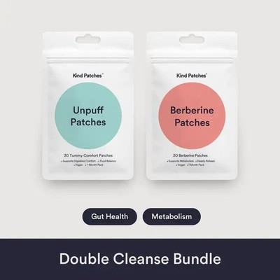 30 Unpuff Patches+30 Berberine Patches, Support Healthy Gut, Debloating