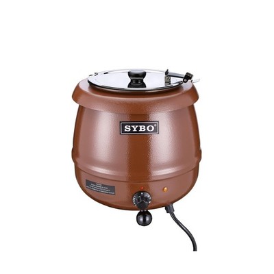 SYBO SB-6000-1B Commercial Grade Soup Warmer Kettle with Hinged Lid and Detac...