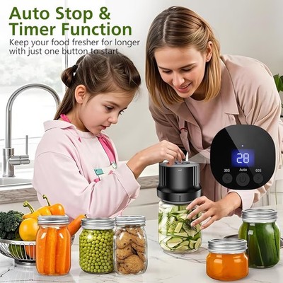 Mason Jar Vacuum Sealer Kit-Fully-Automatic-Canning-Jar-Sealer-Vacuum-Sealing, S