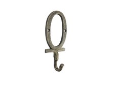 Pack Of 2 Rustic Gold Cast Iron Letter O Alphabet Wall Hook 6""