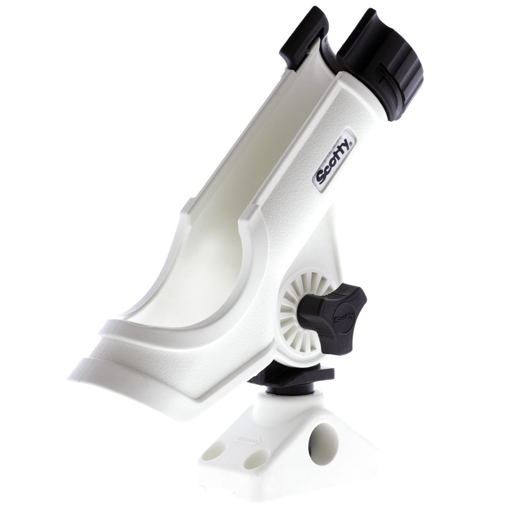 Scotty Powerlock Rod Holder White w/241 Side/Deck Mount 230-