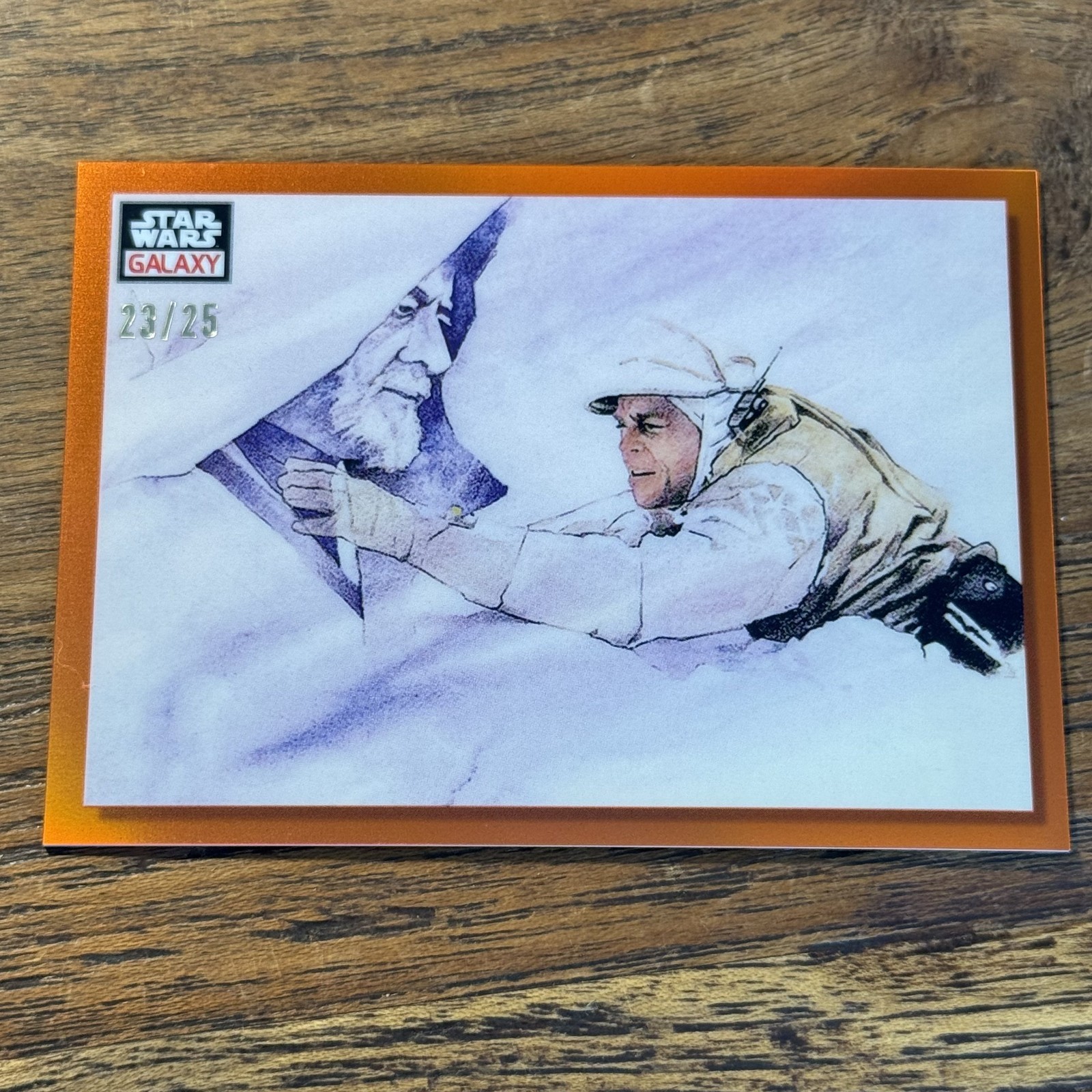Kenobi's Visage 2023 Topps Star Wars Galaxy Chrome ORANGE 23/25 Refractor 31 SSP