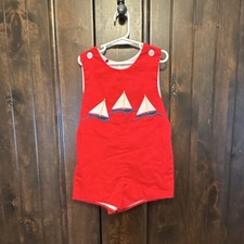 Kelly  s Kids Romper Size 5 Red Sailboat
