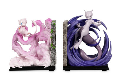 Mewtwo & Mew geformte Buchstützen 2 Stück Dekor Set NEU POKEMON