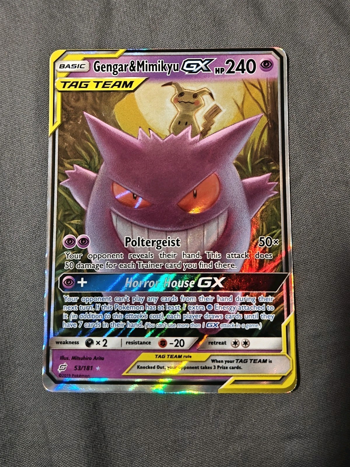 Gengar & Mimikyu GX 53/181 Sun & Moon - Team Up Holo