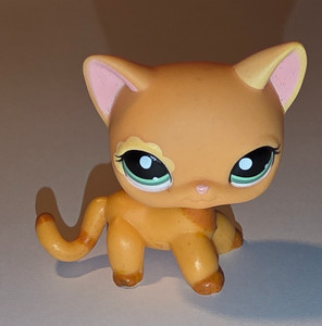 Figurine Littlest Pet Shop Hasbro – Chat Poils Courts Européen N°1024 Authentique – Occasion