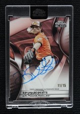 2025 Topps Chrome Black Rose Gold Wave Refractor 11/15 Brian Roberts Auto 0e8z