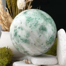 Phoenix Stone Sphere Crystal Malachite Chrysocolla Energy Protection Home Decor