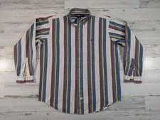 Vintage Ralph Lauren Shirt Mens Large Cotton Striped Oxford Button Down 