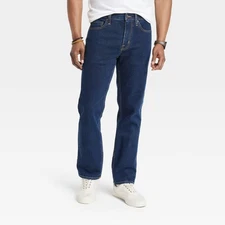 Men's Straight Fit Jeans - Goodfellow & Co Navy Denim 32x30