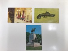 3 Vintage Postcards ( Lincoln) Ford&rsquo;s Theater  J Booth&rsquo;s gun  Va State Monument