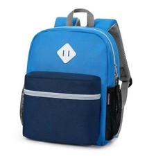 Toddler Backpack Boy 2-4, MINI-12"H not fit folder Mid Blue  Midnight Blue