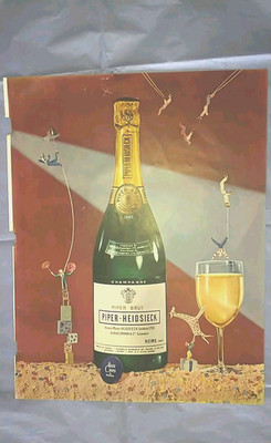 1945 Piper-Heidsieck Brut Champagne Advertisement Blue Chips by Renfield