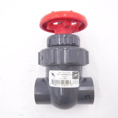 Spears 3/4'' Gate Valve PVC Socket End Style 200 PSI, 2012-007